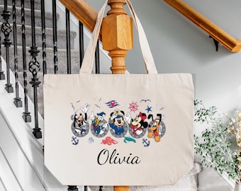 Custom Disney Cruise Tote Bag – Personalized Beach Bag, Family Vacation