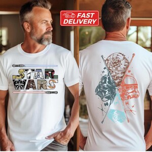 Comfort Colors® Disney Star Wars Two Sided T-Shirt, Star Wars Shirt, Darth Vader Shirt, Galaxy&#39;s Edge Shirt, Retro Star Wars Shirt