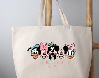 Disney Tote Bag, Mickey and Friends Tote Bag, Disney World Tote Bag, Family Disney Tote Bag, Disney Tote Bag Gift, Disneyland Tote Bag