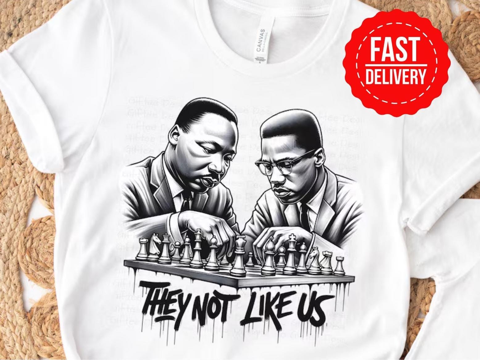 They Not Like Us T Shirt MLK Malcolm X Chess Tee Black Leaders Graphic Shirt Black History Culture Gift for Men and Women