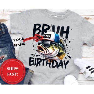 Funny Fishing Birthday T-Shirt: Bass Fish Tee Gift