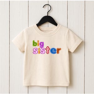 Big Sister Toddler Shirt - Cute Announcement Kids Shirt - Big Sister Gift - Trendy Big Sis T-Shirt - Pregnancy Reveal Toddler Tee