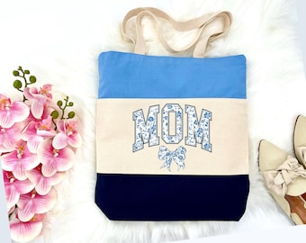 Floral Mom Tote Bag, Mother's Day Gift