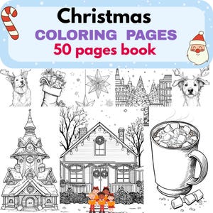 Christmas Coloring Book: 30+ Festive Printable Pages (PDF Download)