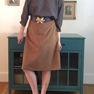 Vintage Faux Suede Skirt