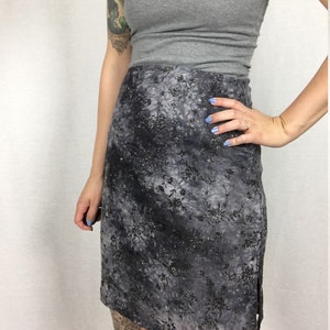 Vintage 1990s Rampage Pencil Skirt Black and Gray Sparkles Size Small image 1