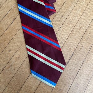 Vintage Burgundy Striped Necktie