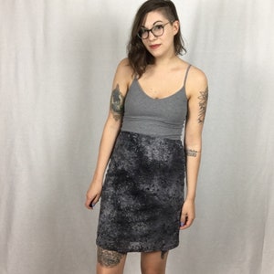 Vintage 1990s Rampage Pencil Skirt Black and Gray Sparkles Size Small image 2