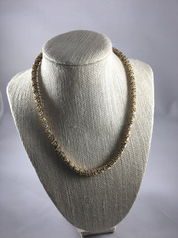 Vintage Silver and Gold Necklace - image 1