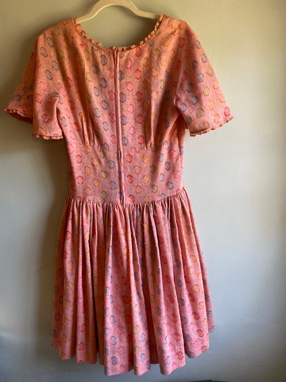 Vintage 1960s Peach Party Dress Gem