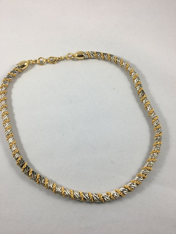 Vintage Silver and Gold Necklace - image 2