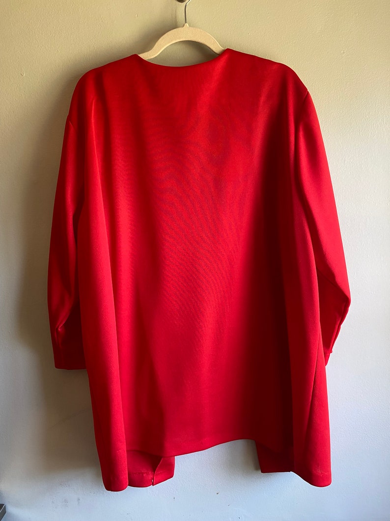 Vintage Red Duster Jacket With Black Beading - Etsy