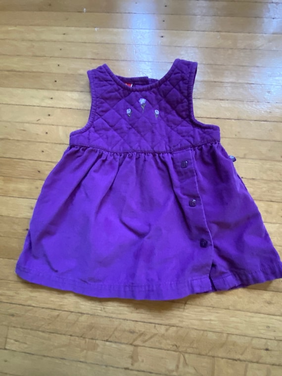 Vintage McKids Purple Corduroy Dress