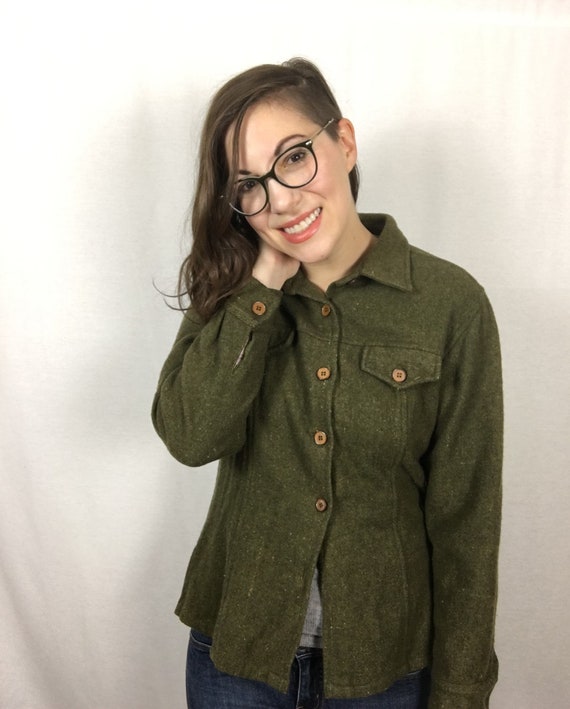 Green button up jacket Clearance