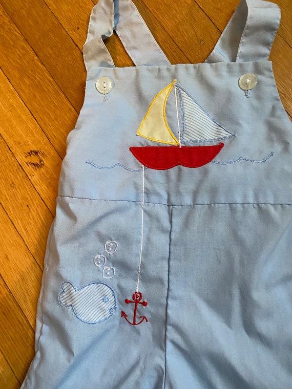 Vintage Blue Lightweight Baby Overalls