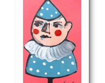 A Magician - Marionette Portrait Art – Original Acrylic Ink Illustration
