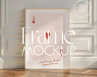 Light Wood Vertical Frame Mockup PSD | Minimal Wall Art Display Template
