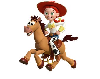 Jessie Bullseye PNG, Toy Story Cowgirl Clipart, Western-Sublimationsdesign, Sofort-Download