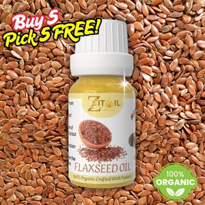 Flaxseed Oil Moroccan | Linseed Oil | 100% Organic, Pure & Natural for Hair, Skin | Vegan Beauty Oil | 1oz (30ml) | زيت بذور الكتان
