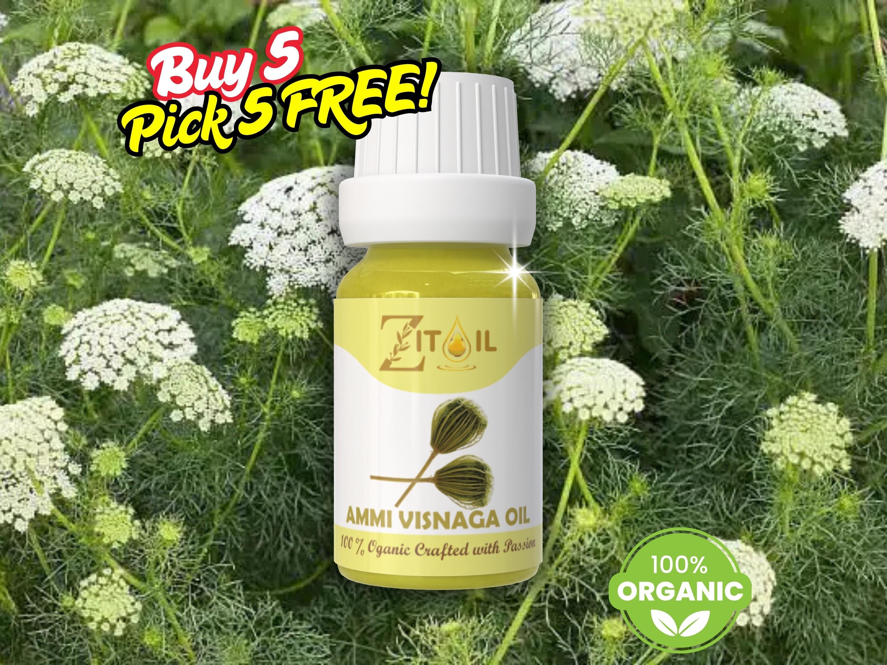 Ammi Visnaga Oil Moroccan | Khella Oil | 100% Organic, Pure & Natural for Hair and Skin | Vegan Beauty Oil | 1oz (30ml) | زيت الخلة
