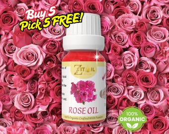 Óleo de Rosas Marroquino | 100% Orgânico, Puro e Natural para Cabelo e Pele | Óleo de Ervas | Óleo de Beleza Vegano do Marrocos | 30 ml | زيت الورد