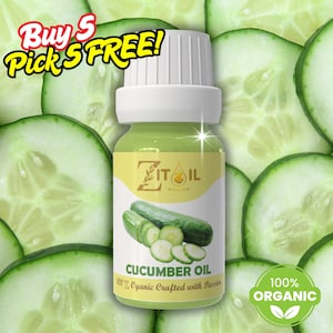 Cucumber Oil Moroccan | 100% Organic, Pure & Natural for Hair, Skin | Herbal Vegan Beauty Oil of Morocco | 1oz (30ml) | زيت الخيار