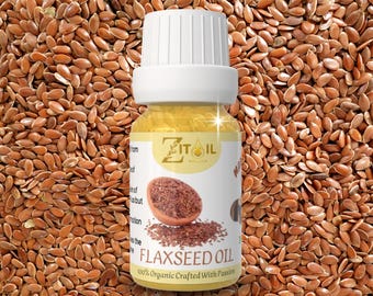 Huile de lin marocaine | Cosmétique naturelle, botanique, huile de lin pour cheveux et peau (1 oz/30 ml)