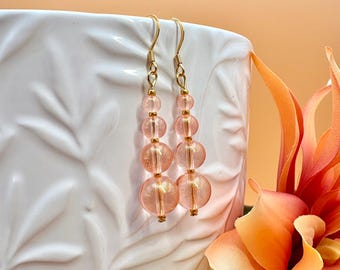 Autumn Glass Beaded Earrings | Handmade | Autumn House of Colour Palette | 18k Gold Plated Findings | Rosewood