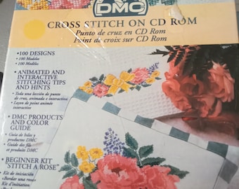 reduced DMC CD rom and cross stitch kit