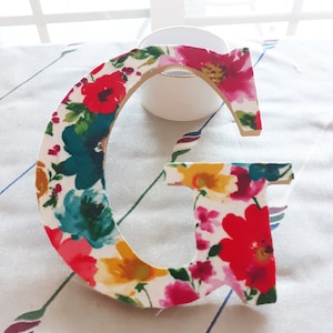Pioneer Woman any letter 8&quot;,  fabric covered letter, handmade, Breezy Blossoms,  wall hanging, wall decor, kitchen decor