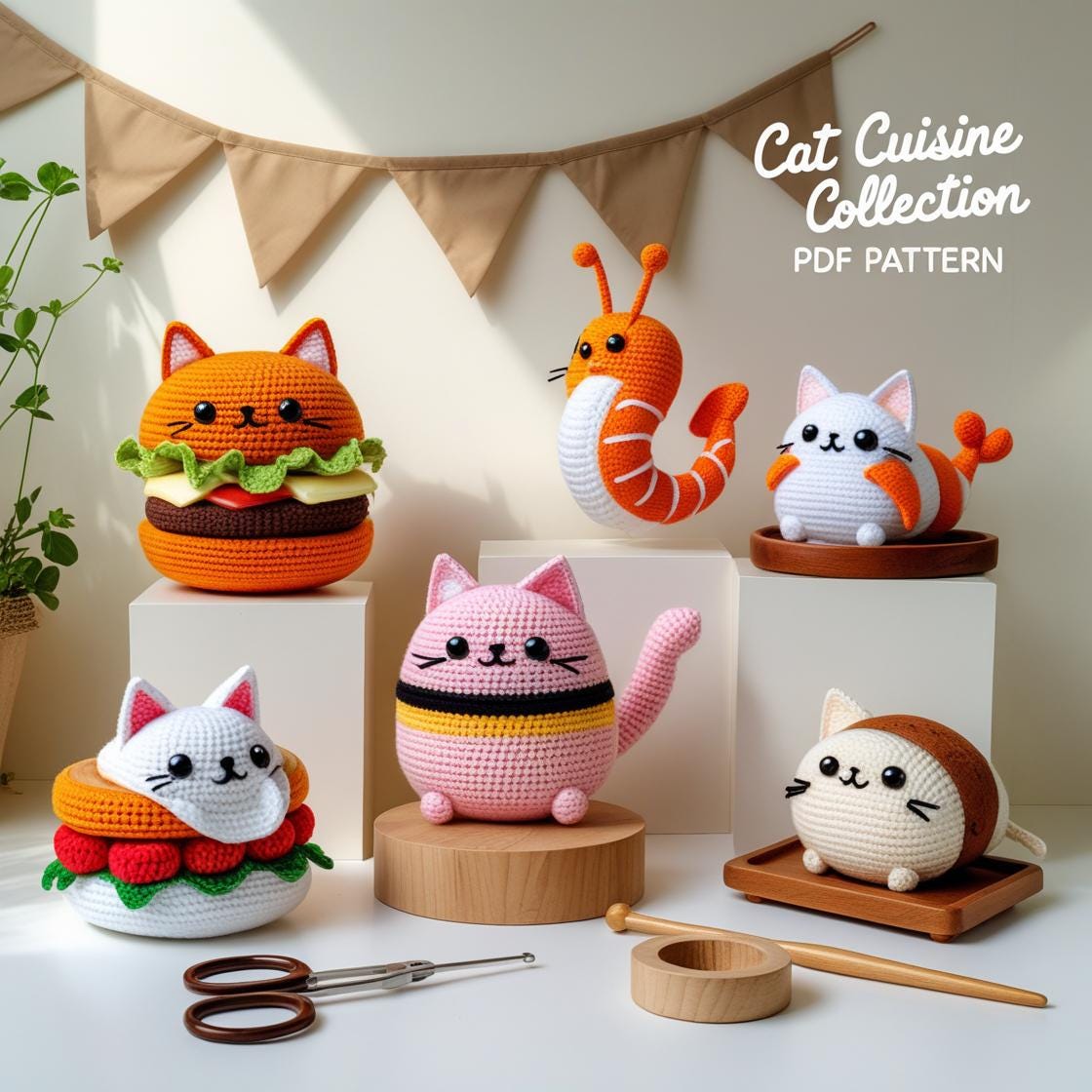 Cat Cuisine Crochet Pattern Bundle