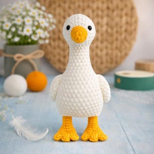 Häkelanleitung für eine Gans (PDF): Amigurumi-Plüschtier (mehrsprachig)
