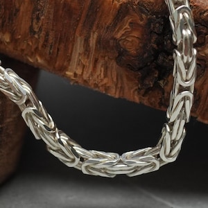 925 Silver Chain Bracelet | Unisex Byzantine | Free Shipping