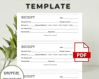 Druckvorlage für Geschäftsbelege: Minimalistisches Design (PDF)
