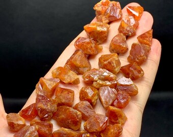 Natural Orange Color Rare Scheelite Crystals Lot from Skardu Mine. 210 grams
