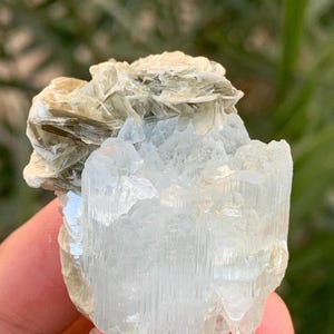 Natural Sky Blue Color Etched Aquamarine Crystal from Specimen Skardu Mine. 26 grams
