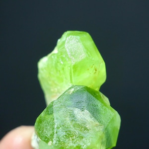 Natural Green Color Twins Peridot Crystal from Supat Mine Kohistan Pakistan, Raw Peridot Specimen. 25 grams