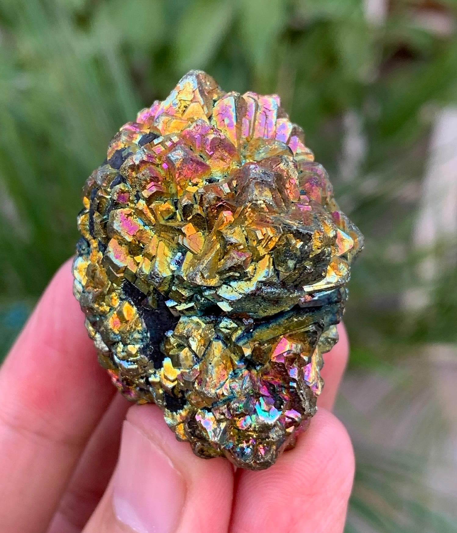 Natural Rainbow Pyrite Crystal From Manshera Makoal Gali Mine