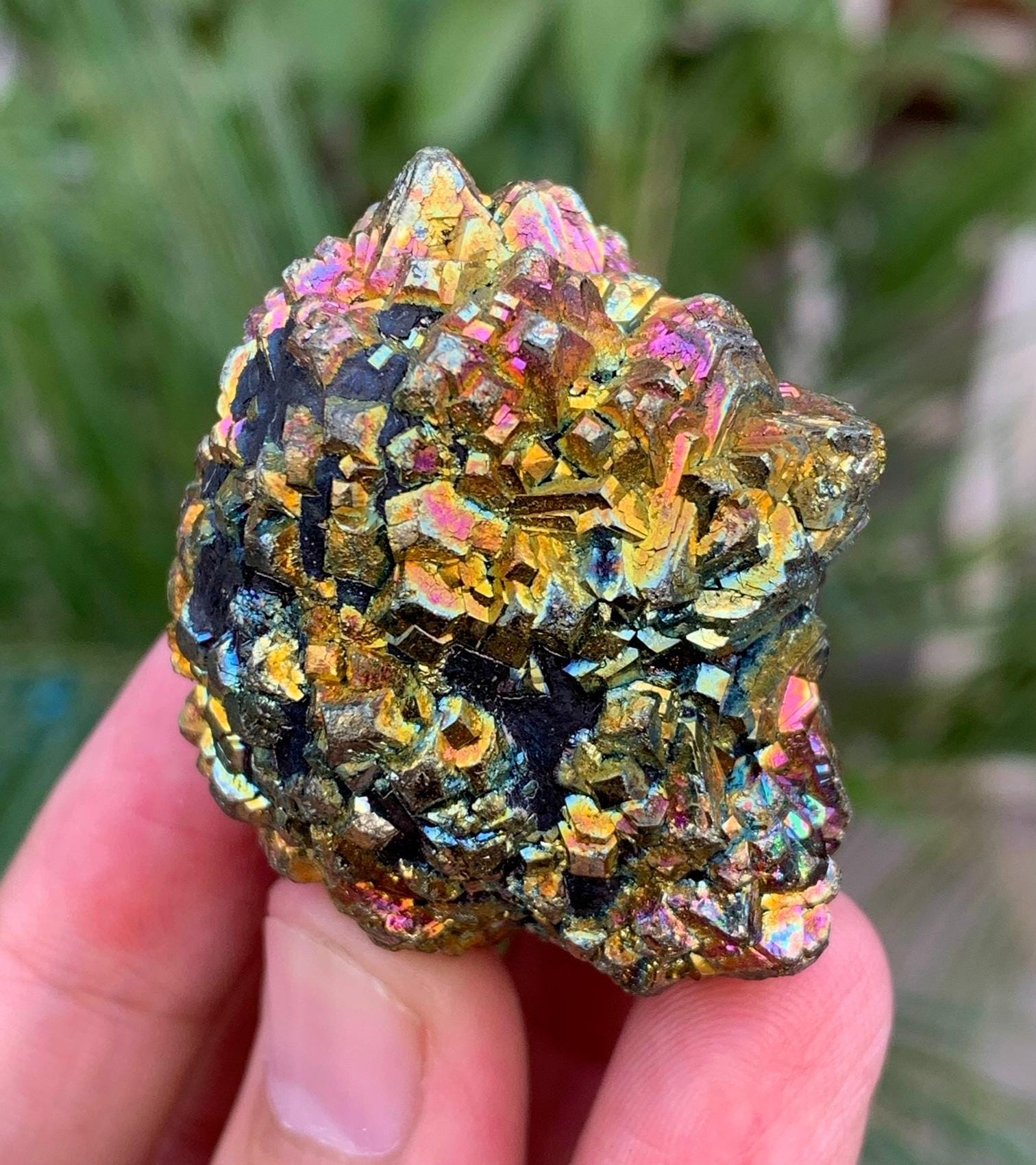 Natural Rainbow Pyrite Crystal From Manshera Makoal Gali Mine