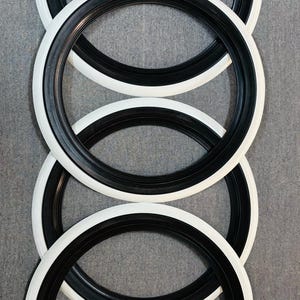 for 14&quot; inch white black wall port a wall tire insert trim set of4