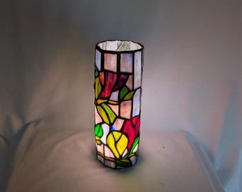 RARE! GENUINE Vintage Stained Glass Candle Shade