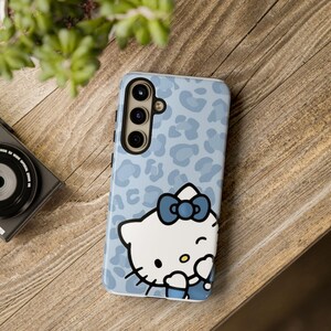 Hello Kitty-telefoonhoesje - Hello Kitty luipaardprint, technisch accessoire met dierenprint, cadeau voor kattenliefhebbers, terug naar school afbeelding 4