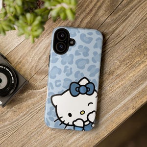 Hello Kitty-telefoonhoesje - Hello Kitty luipaardprint, technisch accessoire met dierenprint, cadeau voor kattenliefhebbers, terug naar school afbeelding 6
