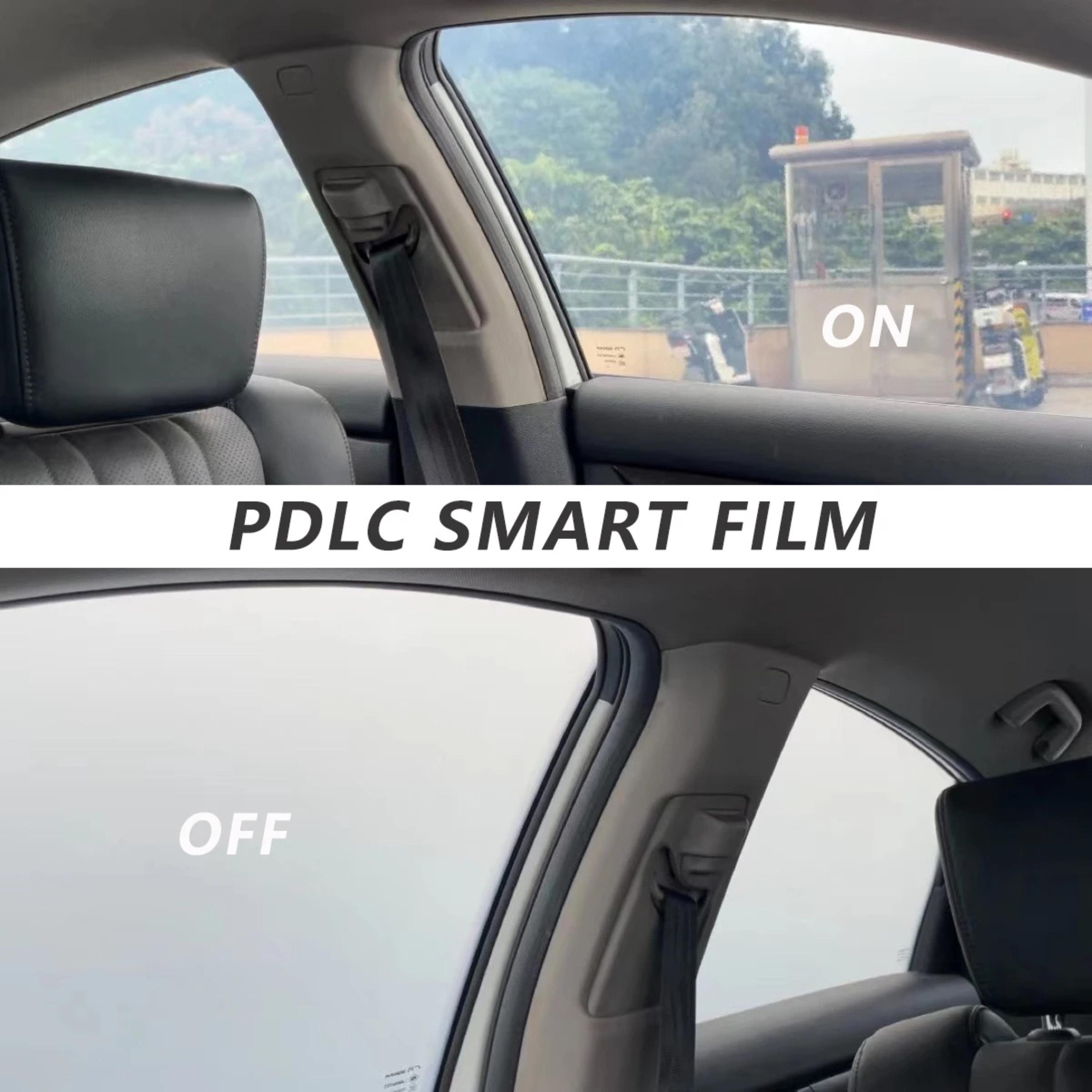 Smart PDLC Window Film for Car – 12V Electrochromic Switchable Tint for Auto Glass
