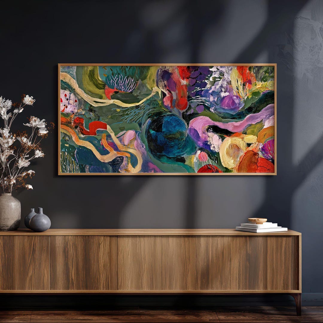 Abstract Expressionism Art Print: Colorful Shapes & Forms Wall Decor - Etsy