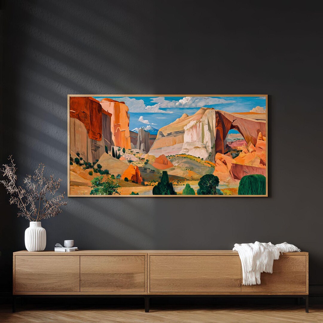 Red Rocks Artistic Design Red Rock Art Print: Sandstone Formations Landscape, Southwest Desert ...
