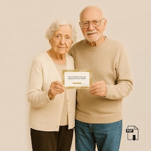 Cartes de conversation Chatter – 50 cartes de questions numériques pour les grands-parents – quelle est votre expérience, votre attente ou votre sentiment ?
