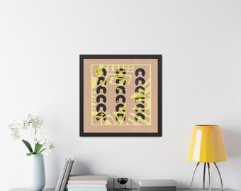 Boho Inramad Poster: Vild Fingeravtryckskonst, Jordnära Inredning