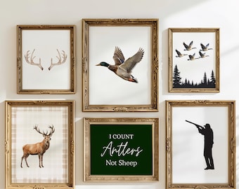 Hunting nursery decor mallard duck nursery boys room prints baby boy nursery decor hunting buck wall prints digital printable art