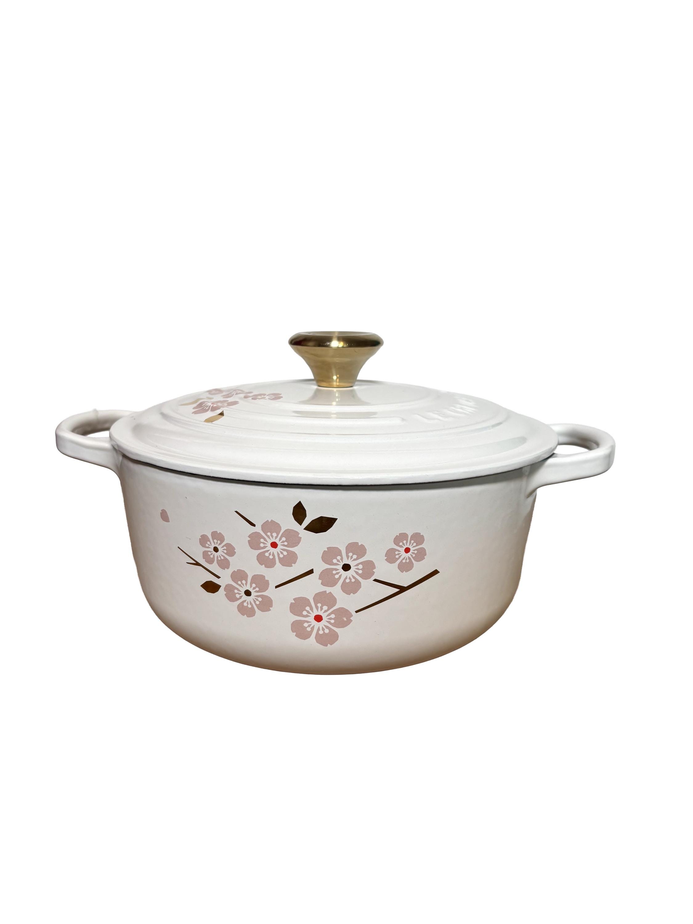 Le Creuset Sakura Dutch Oven: 2.75 Qt White Cherry Blossom